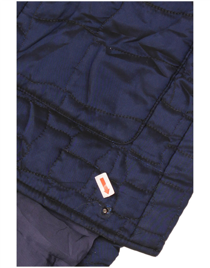Mariella Burani Quiltet jakke til kvinder UK 12 Medium Navy Blue