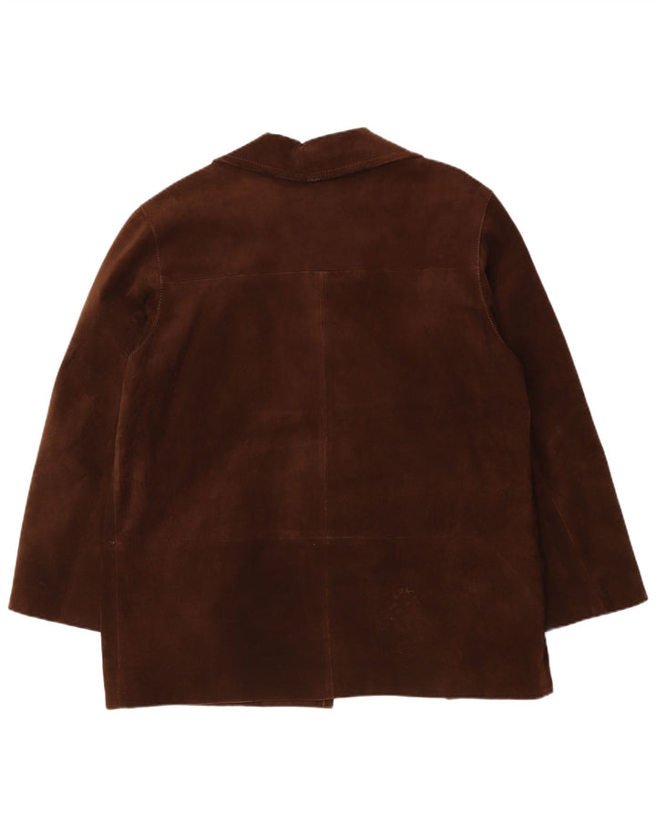 VIPA Dameoversized ruskindsjakke UK 18 XL brunt læder