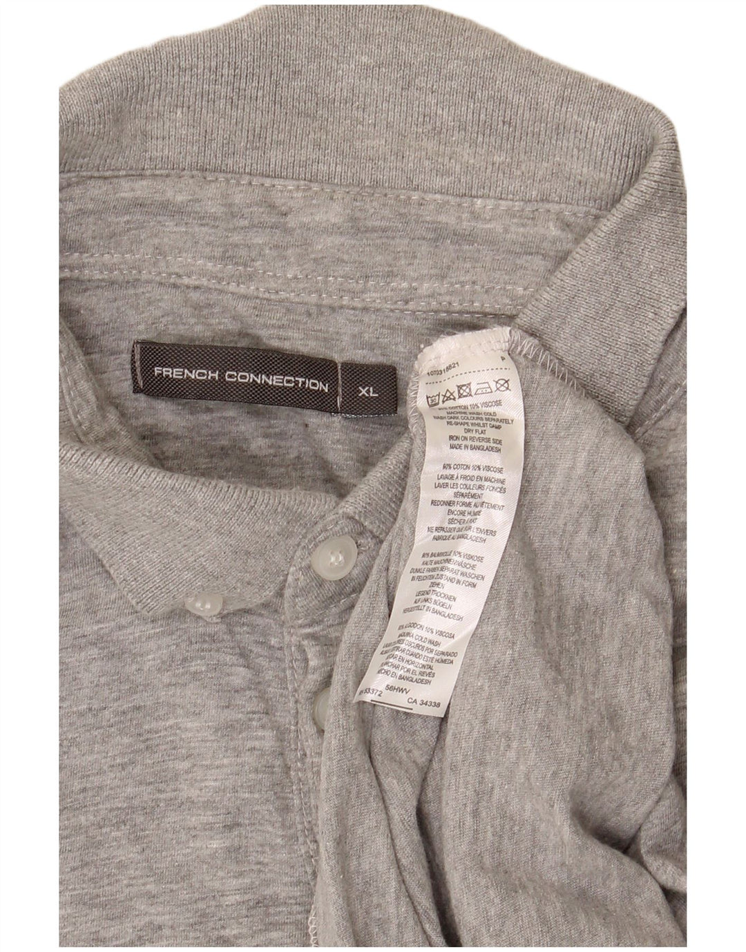 French Connection Herre poloshirt XL Grå Flecked Bomuld
