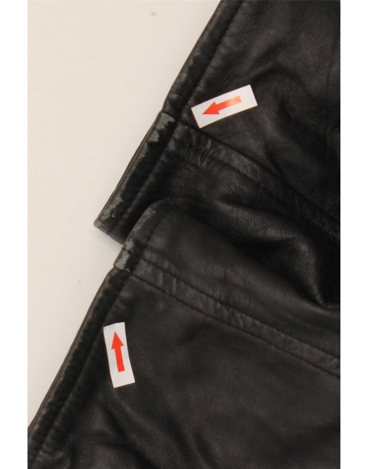 Vintage Herre Shearling Jacket UK 42 XL sort læder