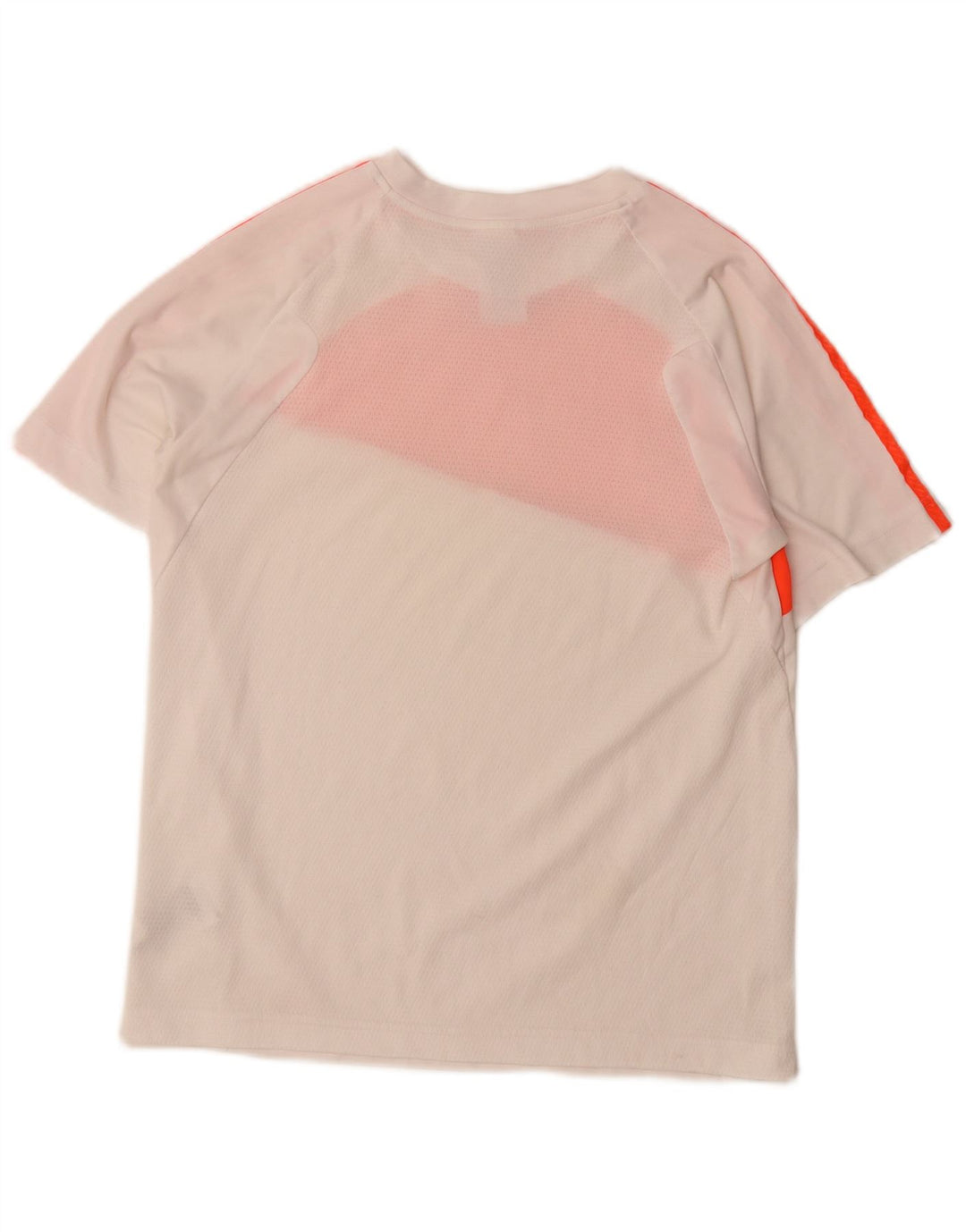 Adidas Boys Graphic T-Shirt Top 13-14 Years White Colourblock Polyester