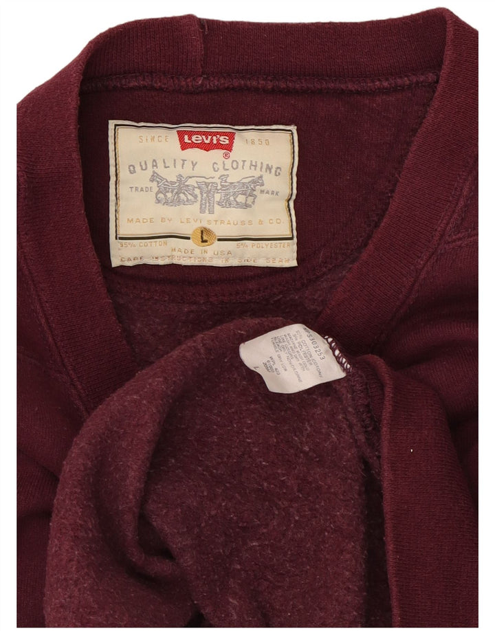 LEVI'S Sweatshirt til mænd Stor rødbrun bomuld