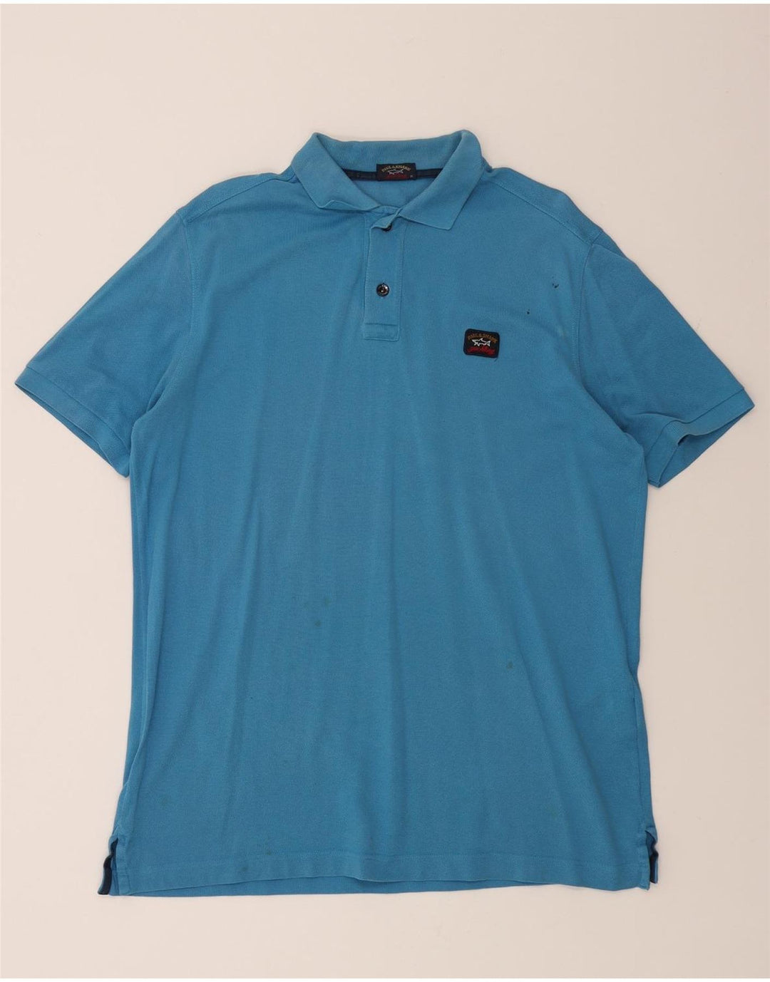 PAUL & SHARK Mens Polo Shirt XL Blue Cotton Vintage Paul & Shark and Second-Hand Paul & Shark from Messina Hembry 