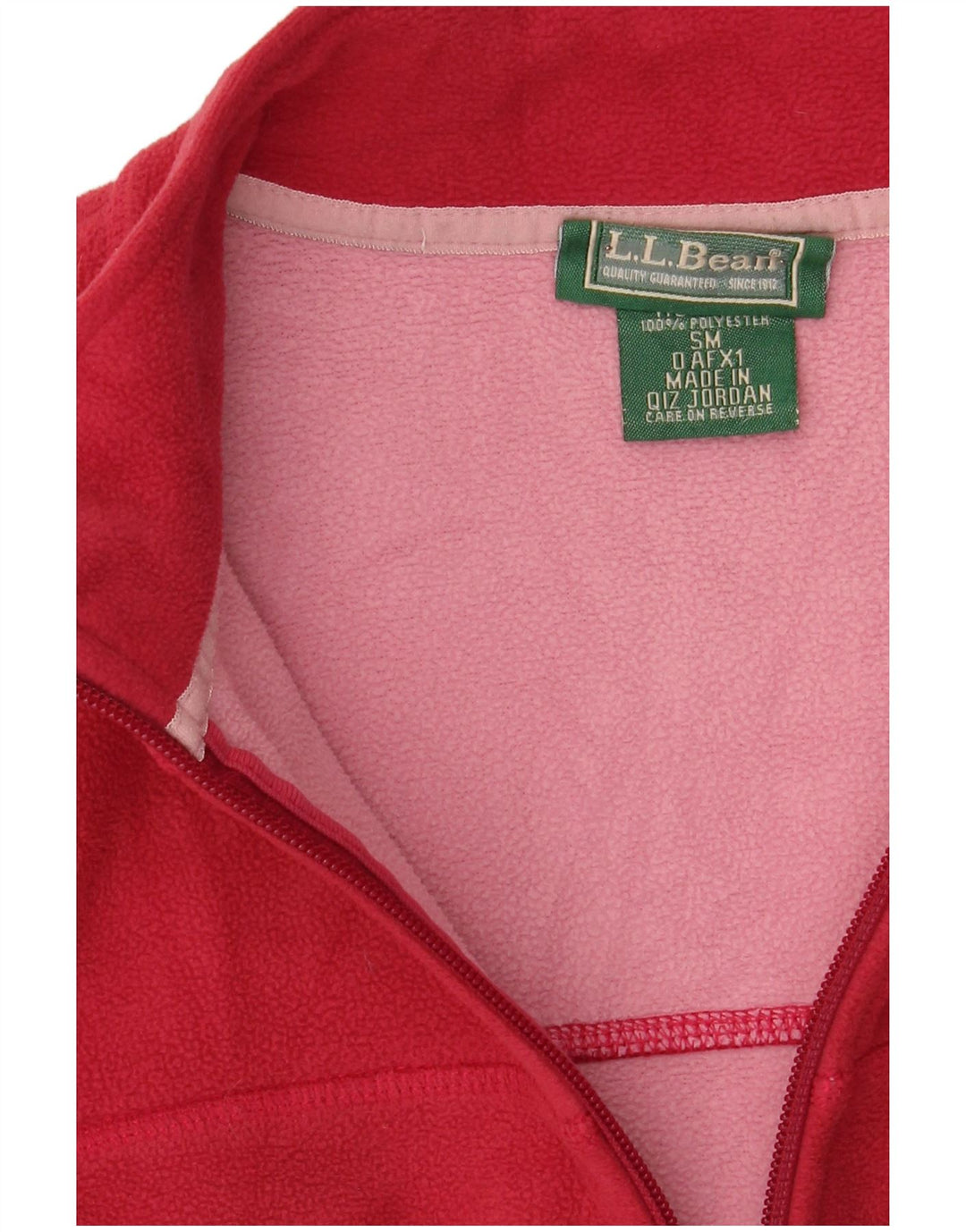 L.L.Bean Dame Oversized Fleecejakke UK 10 Lille Rød Polyester