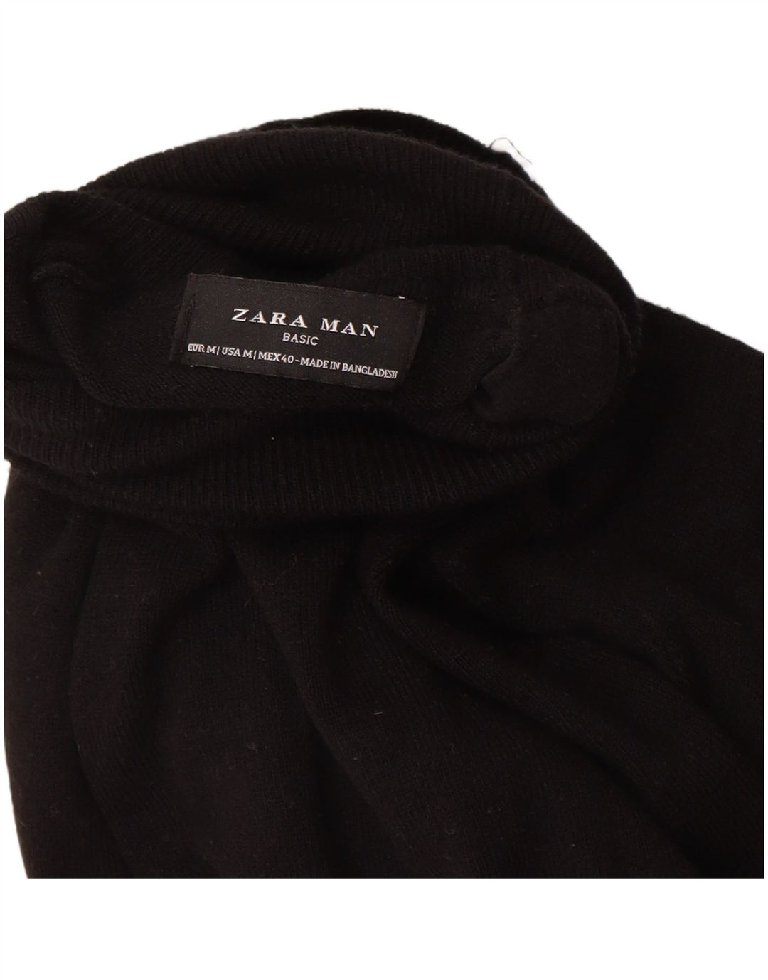 Zara Herre Rullehals sweater Medium Sort