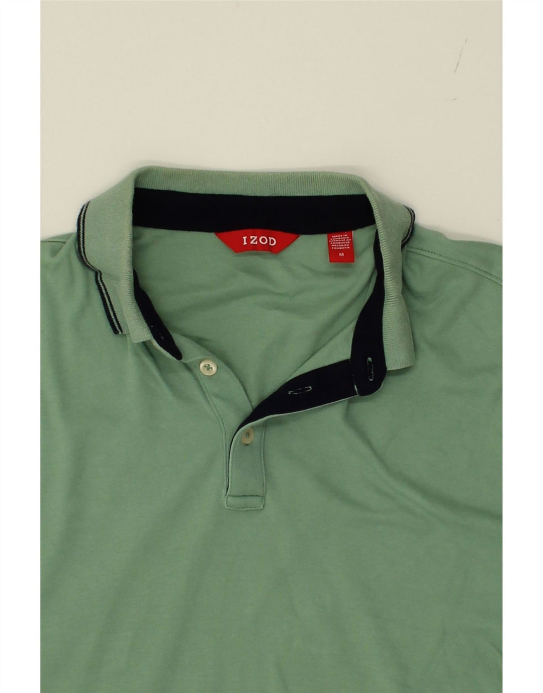 IZOD Mens Polo Shirt Medium Green Cotton Vintage Izod and Second-Hand Izod from Messina Hembry 