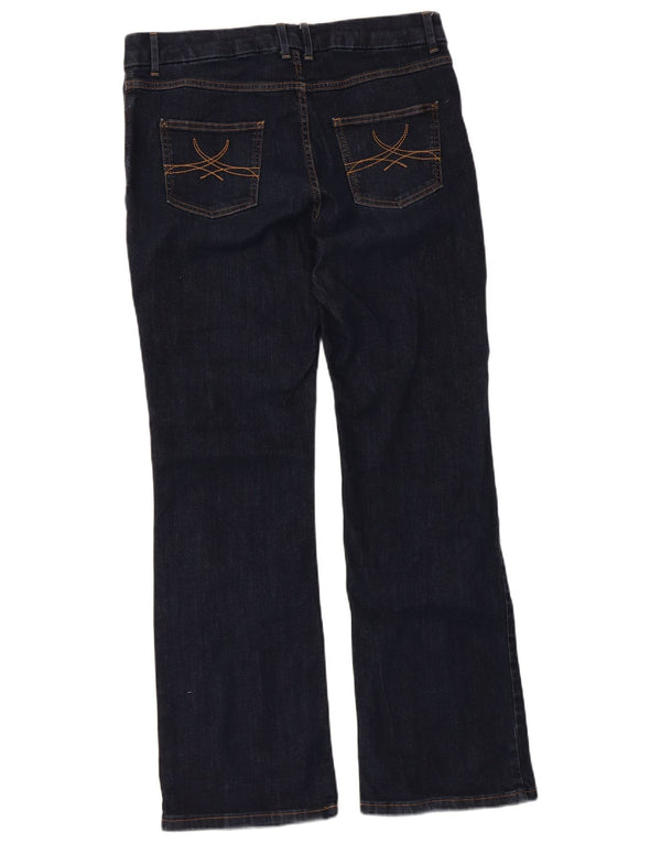 Marks & Spencer Dame Bootcut Jeans UK 16 Large W34 L30 Navy Blue Bomuld