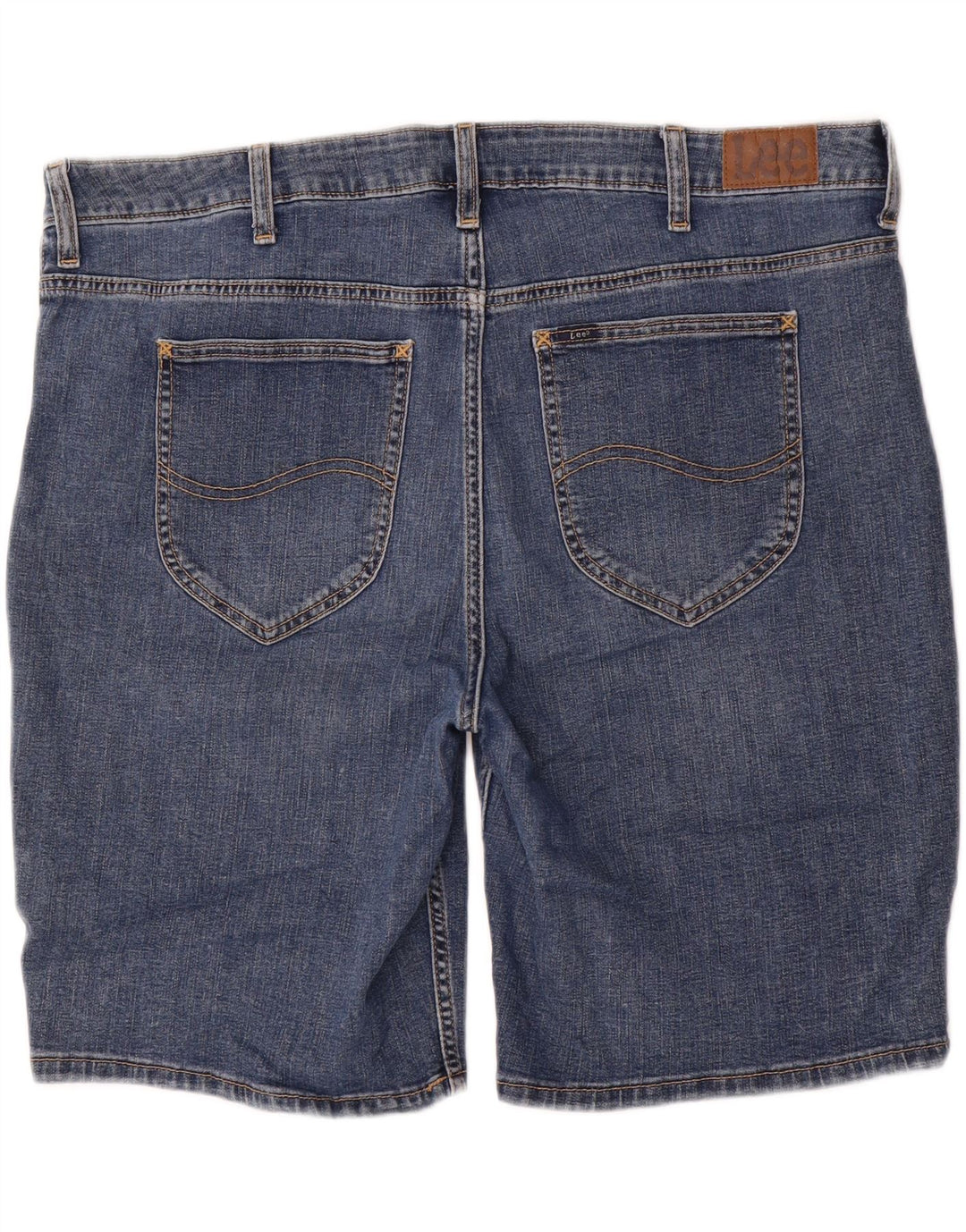 LEE Womens Mid Rise Regular Fit Denim Bermuda Shorts W44 3XL Blå