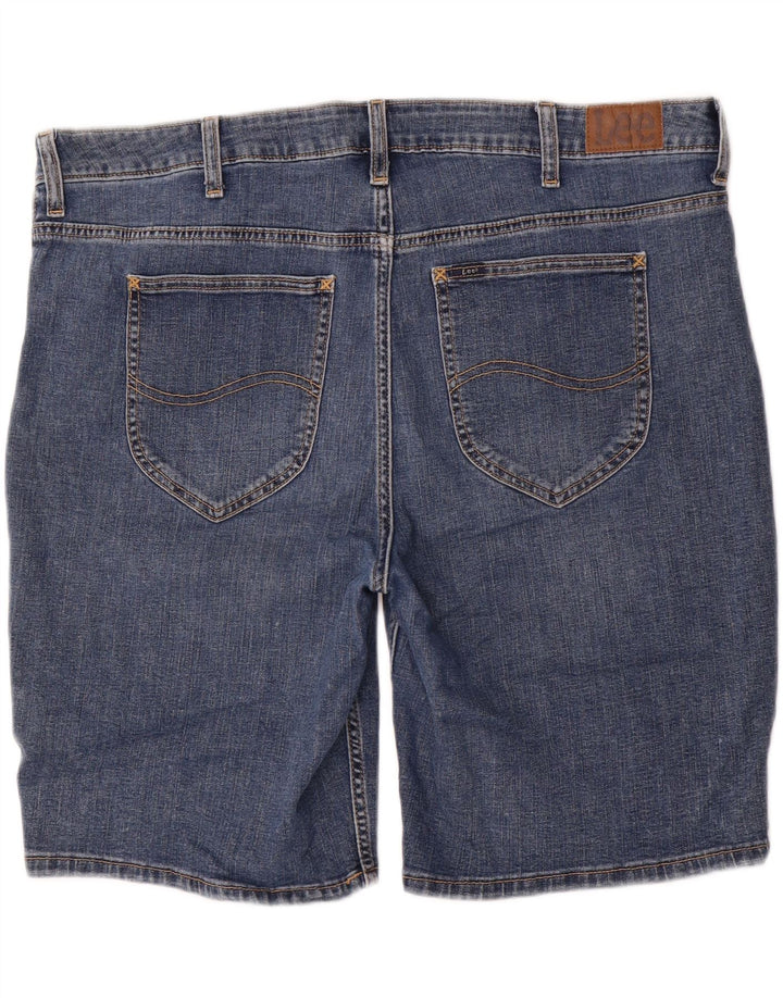 LEE Womens Mid Rise Regular Fit Denim Bermuda Shorts W44 3XL Blå