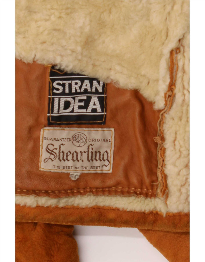 Vintage Herre Shearling Jacket IT 50 Large Beige