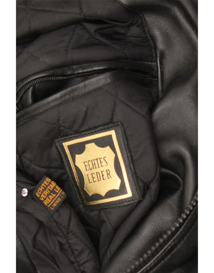 Vintage Herre Motorcykel Læder Biker Jacket UK 36 Lille Sort Læder