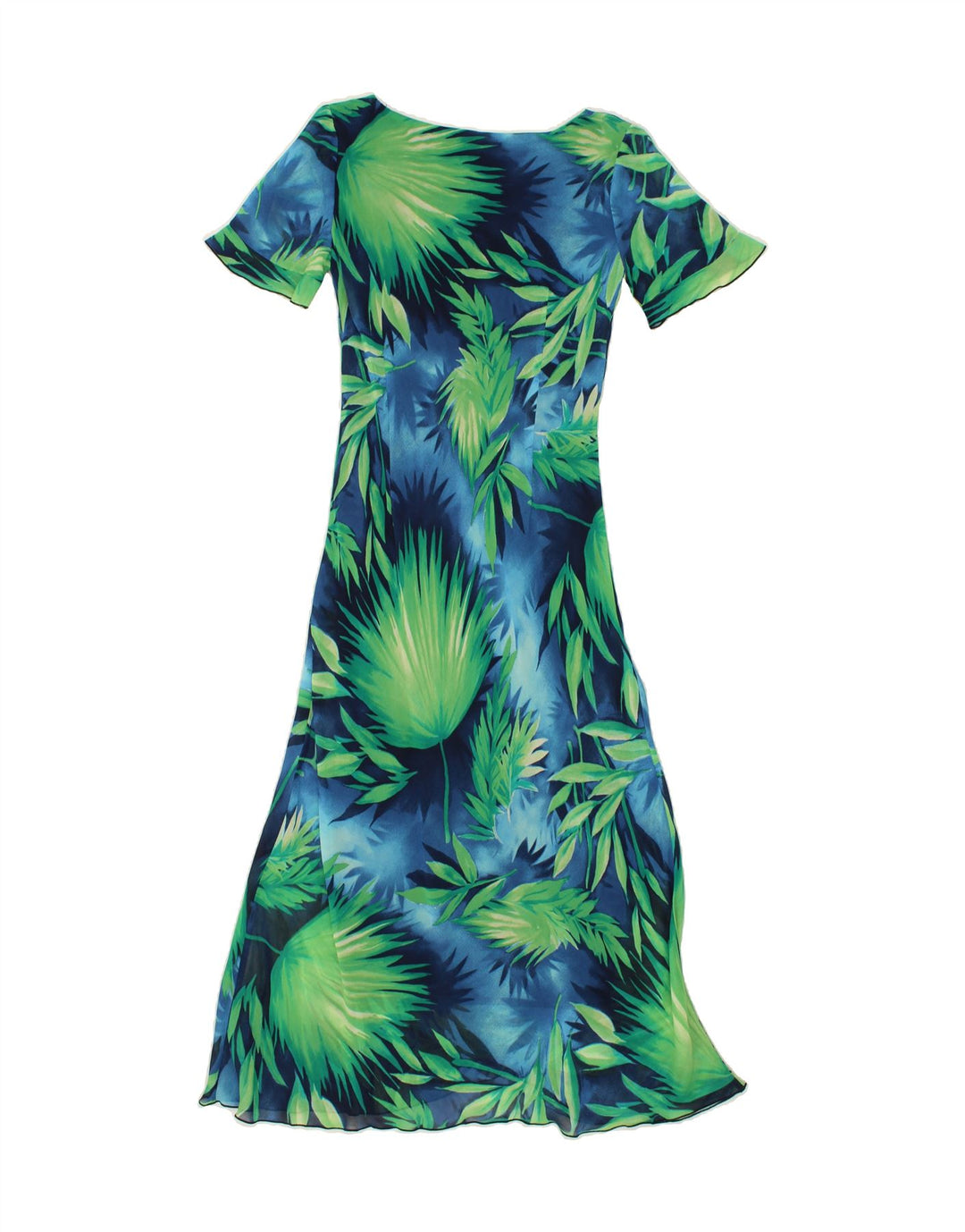 SATSUMA Womens Abstract Pattern Maxi Dress UK 12 Medium Navy Blue Vintage Satsuma and Second-Hand Satsuma from Messina Hembry 