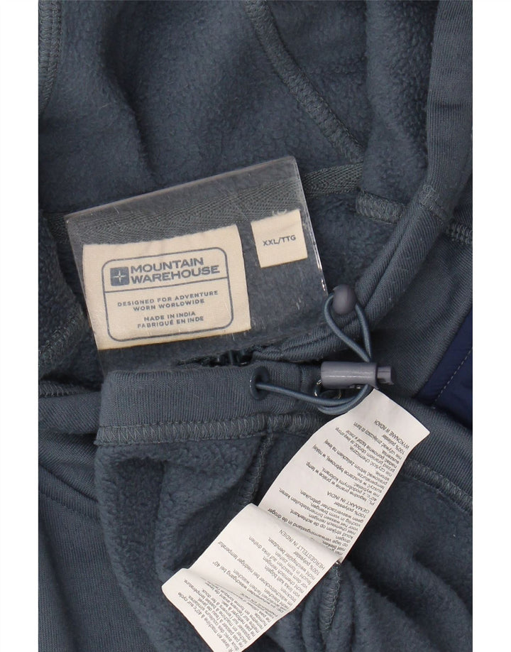MOUNTAIN WAREHOUSE Herre Hættetrøje med lynlås 2XL Blå Polyester