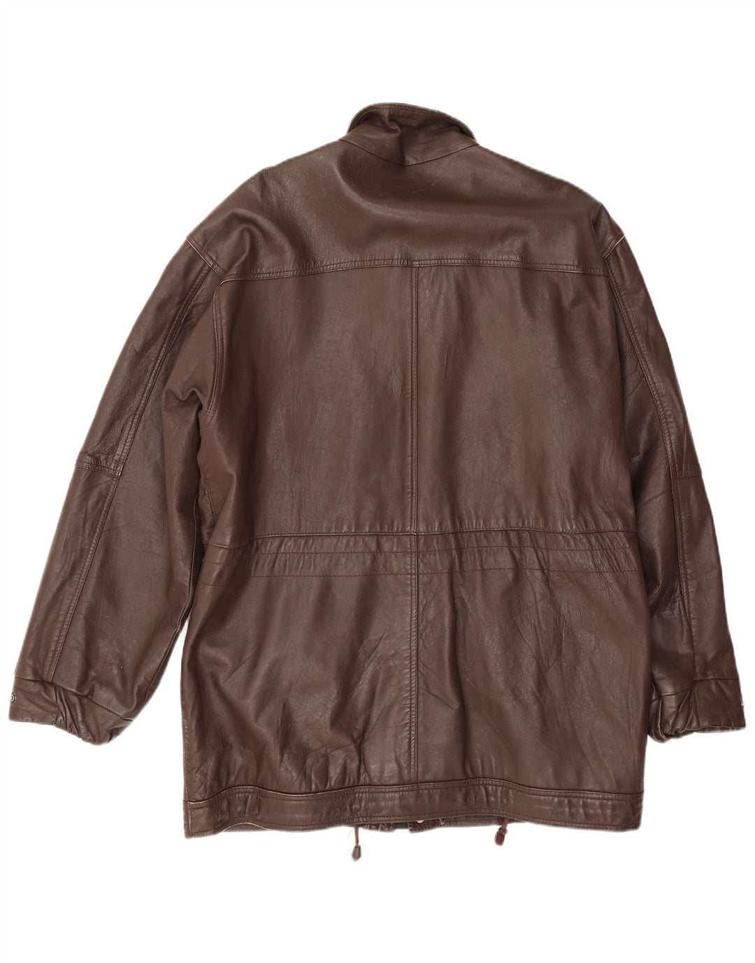 Vintage Herre Læderjakke UK 38 Medium Brun Læder