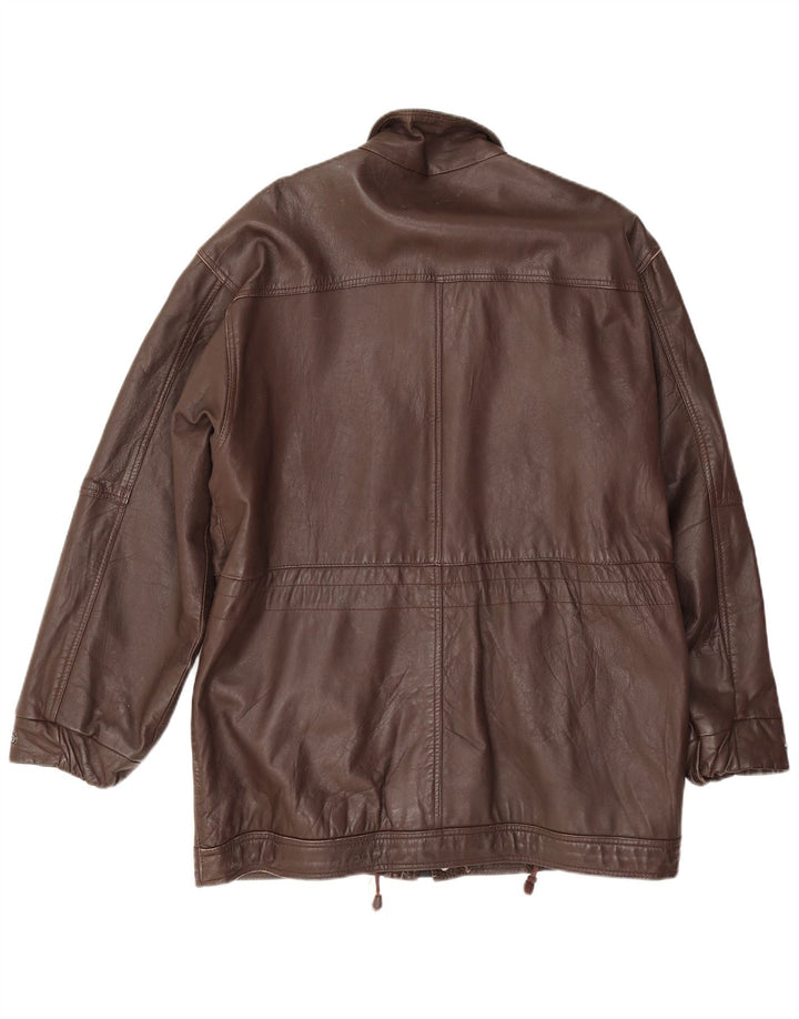 Vintage Herre Læderjakke UK 38 Medium Brun Læder