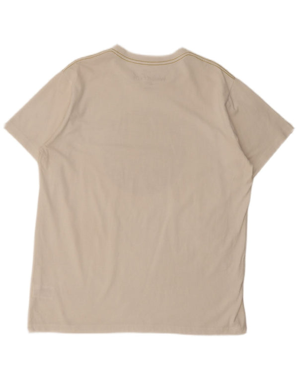 Weird Fish Herre Grafisk T-Shirt Top XL Hvid Bomuld