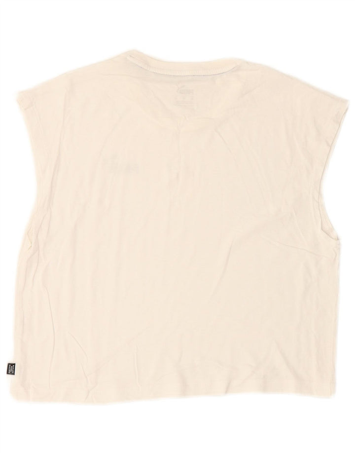 PUMA Oversized grafisk vest top UK 6 XS Hvid
