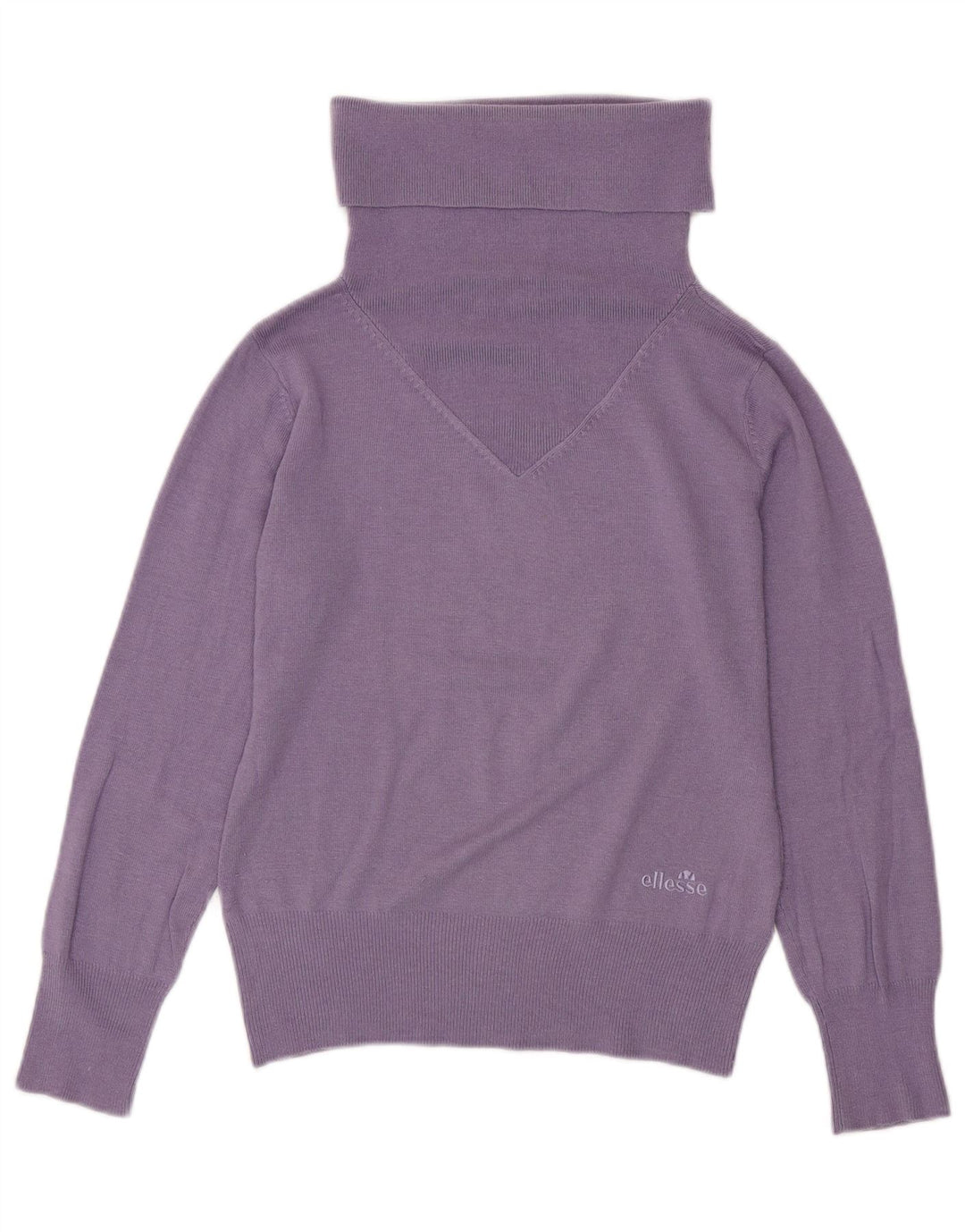 ELLESSE Dame Rullehalstrøje IT 46 Stor Lilla Modal