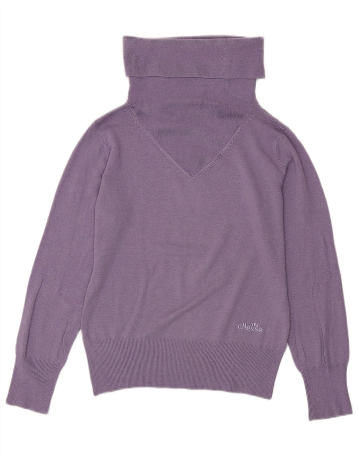 ELLESSE Dame Rullehalstrøje IT 46 Stor Lilla Modal