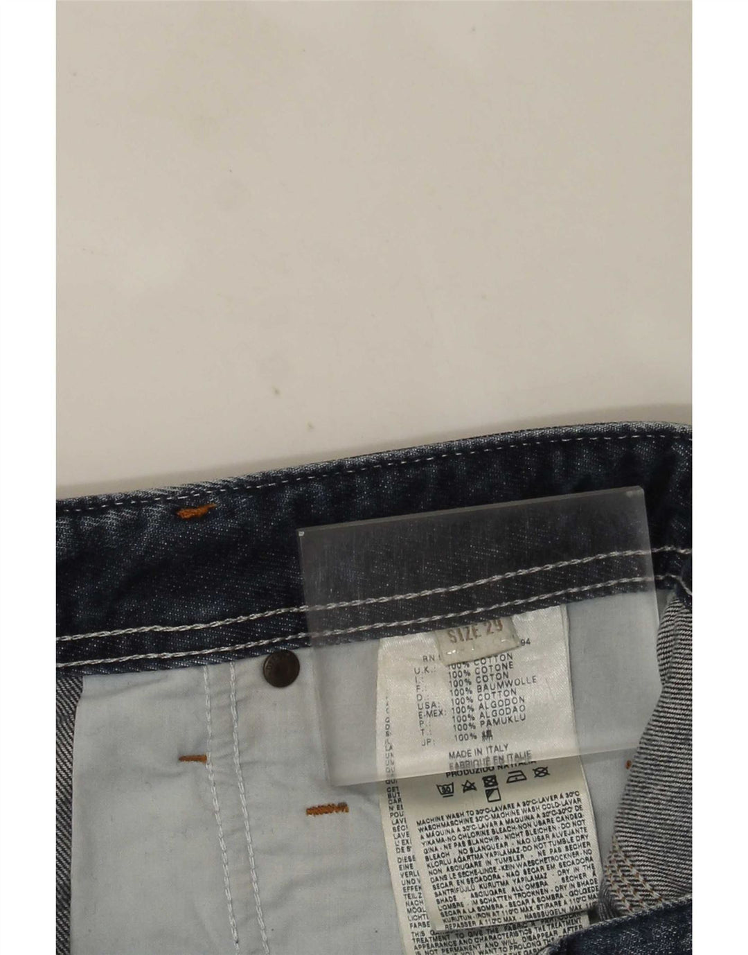 Diesel Herre Distressed Denim Shorts W29 Små blå bomuld