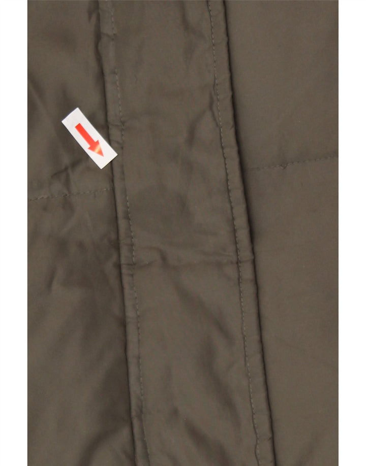 Michael Kors Dame Hooded Polstret Frakke UK 14 Medium Khaki Polyester Winter
