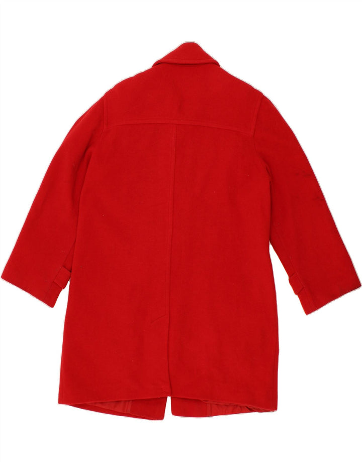 DAVID BARRY Womens Overcoat UK 10 Small Red Wool Vintage David Barry and Second-Hand David Barry from Messina Hembry 