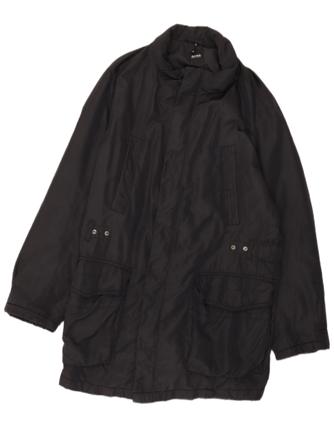 Hugo Boss Herre Overfrakke IT 50 Stor Sort Polyamid