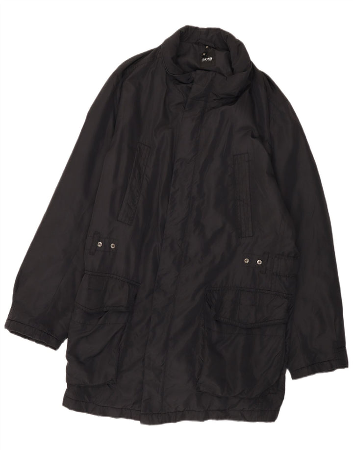 Hugo Boss Herre Overfrakke IT 50 Stor Sort Polyamid
