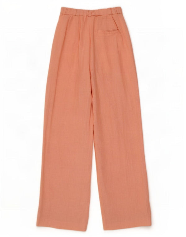 Zara Womens Pegged Chino Bukser Small W26 L30 Pink Linen