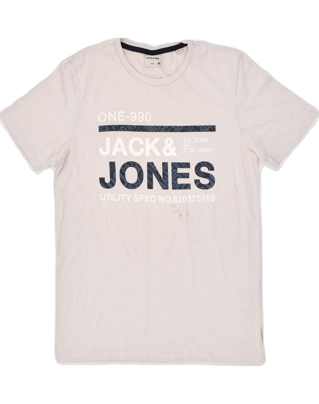 JACK & JONES Mens Graphic T-Shirt Top Medium Grey Cotton | Vintage Jack & Jones | Thrift | Second-Hand Jack & Jones | Used Clothing | Messina Hembry 