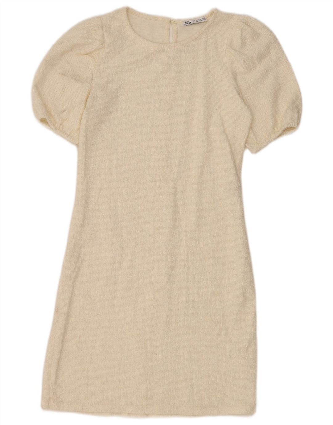 Zara Womens Sheath Dress UK 8 Small White Bomuld