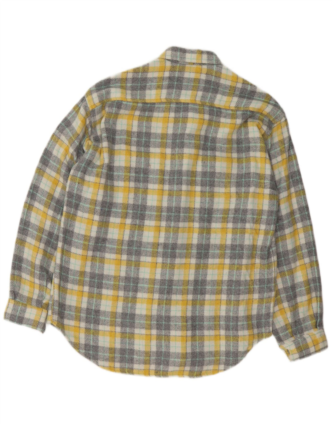 Vintage flannelskjorte til mænd, medium gul ternet