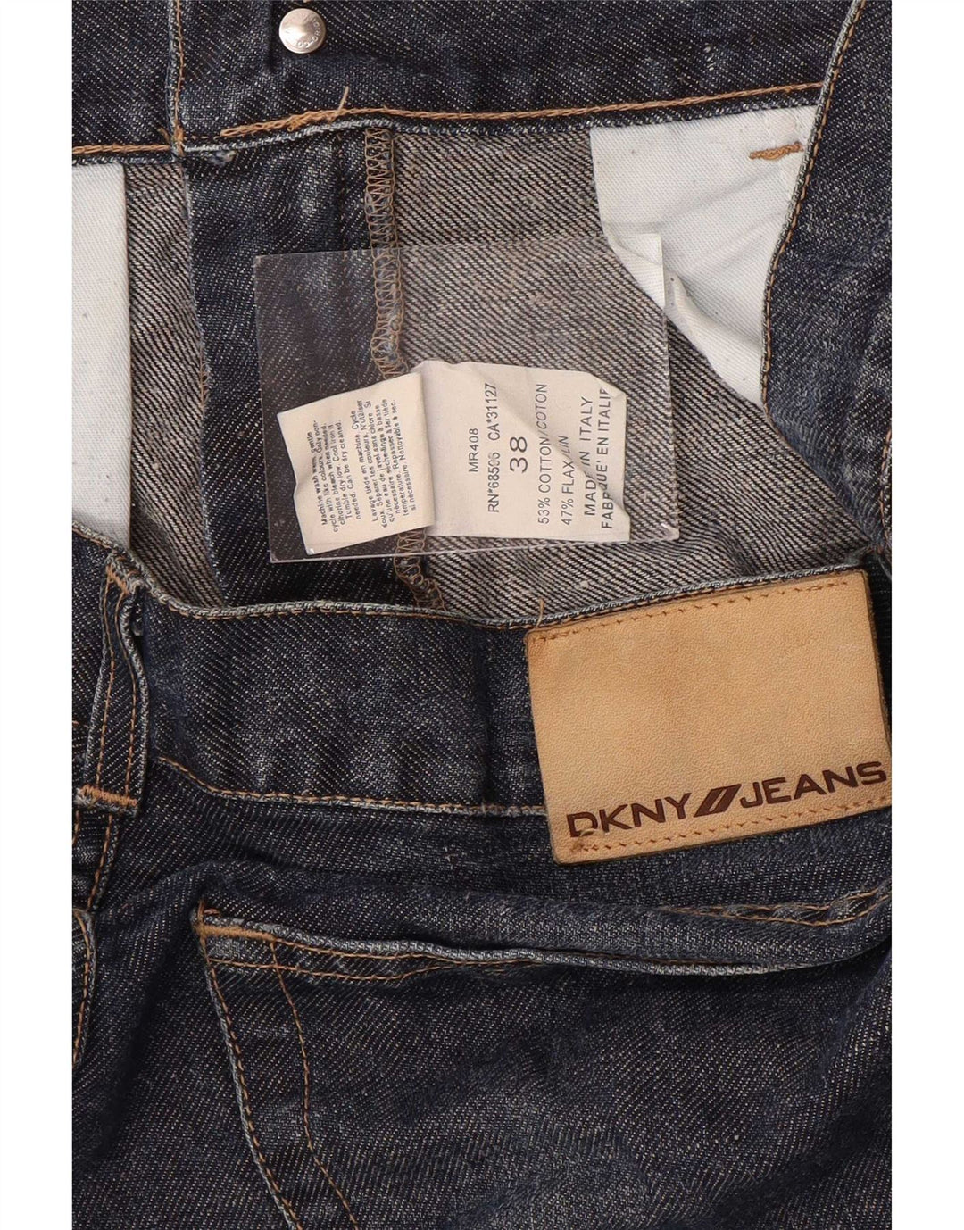 Dkny Herre Straight Jeans W38 L31 Marineblå Bomuld
