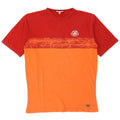 Asics Herre Grafisk T-Shirt Top Stor Orange Colourblock