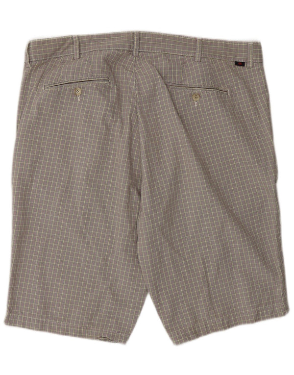 Kappa Herre Perfect Fit Chino Shorts IT 56 3XL W40 Grå ternet bomuld