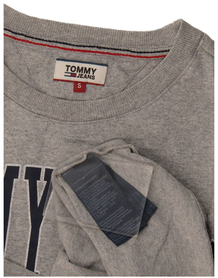 Tommy Hilfiger Herre Grafisk T-Shirt Top Lille Grå Bomuld