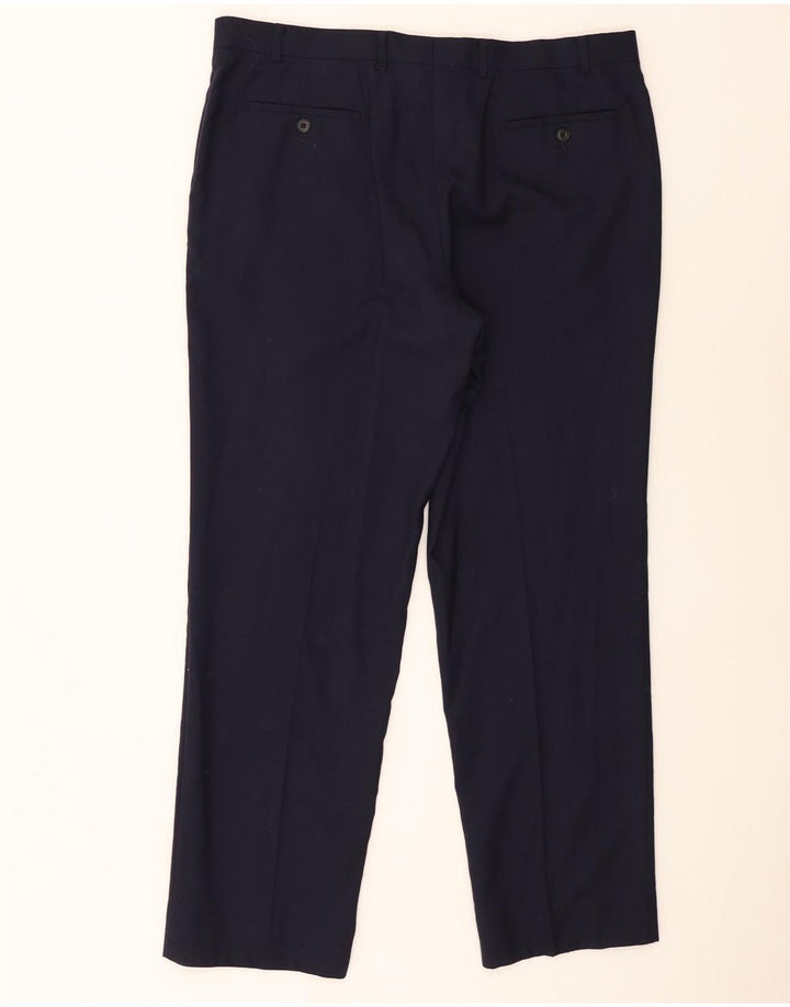 Marks & Spencer Herre Regular Fit Suit Bukser W38 L31 Marineblå Uld