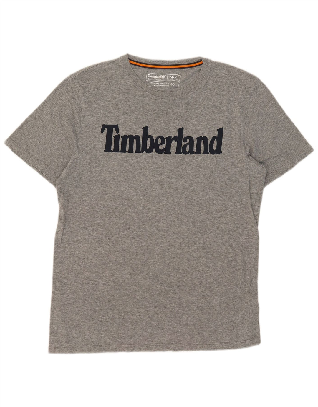 Timberland Herre Regular Fit grafisk T-shirt top mellemgrå bomuld
