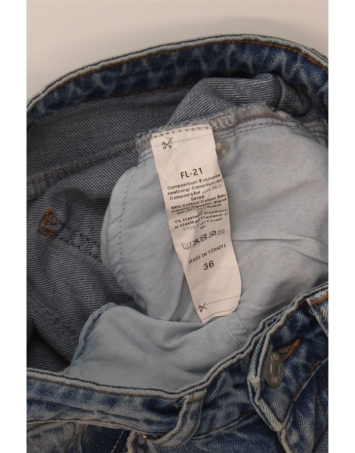 Vintage Dame Flared Jeans EU 36 Small W25 L32 Blå Bomuld