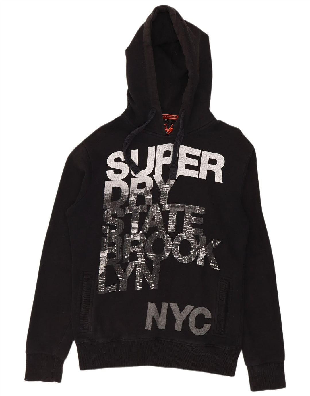 Superdry Grafisk hættetrøje til mænd mellem sort bomuld