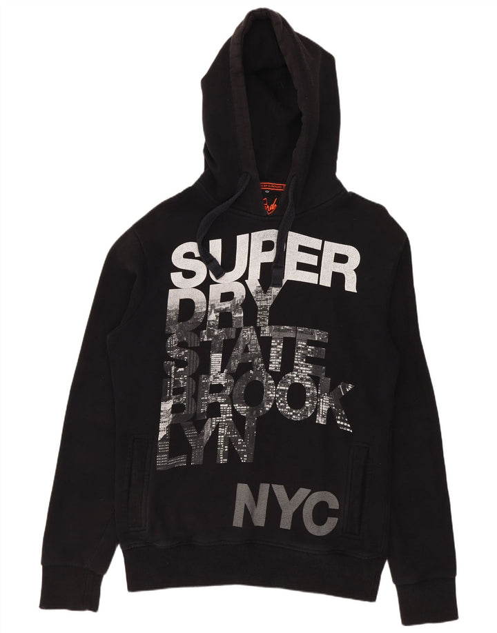 Superdry Grafisk hættetrøje til mænd mellem sort bomuld