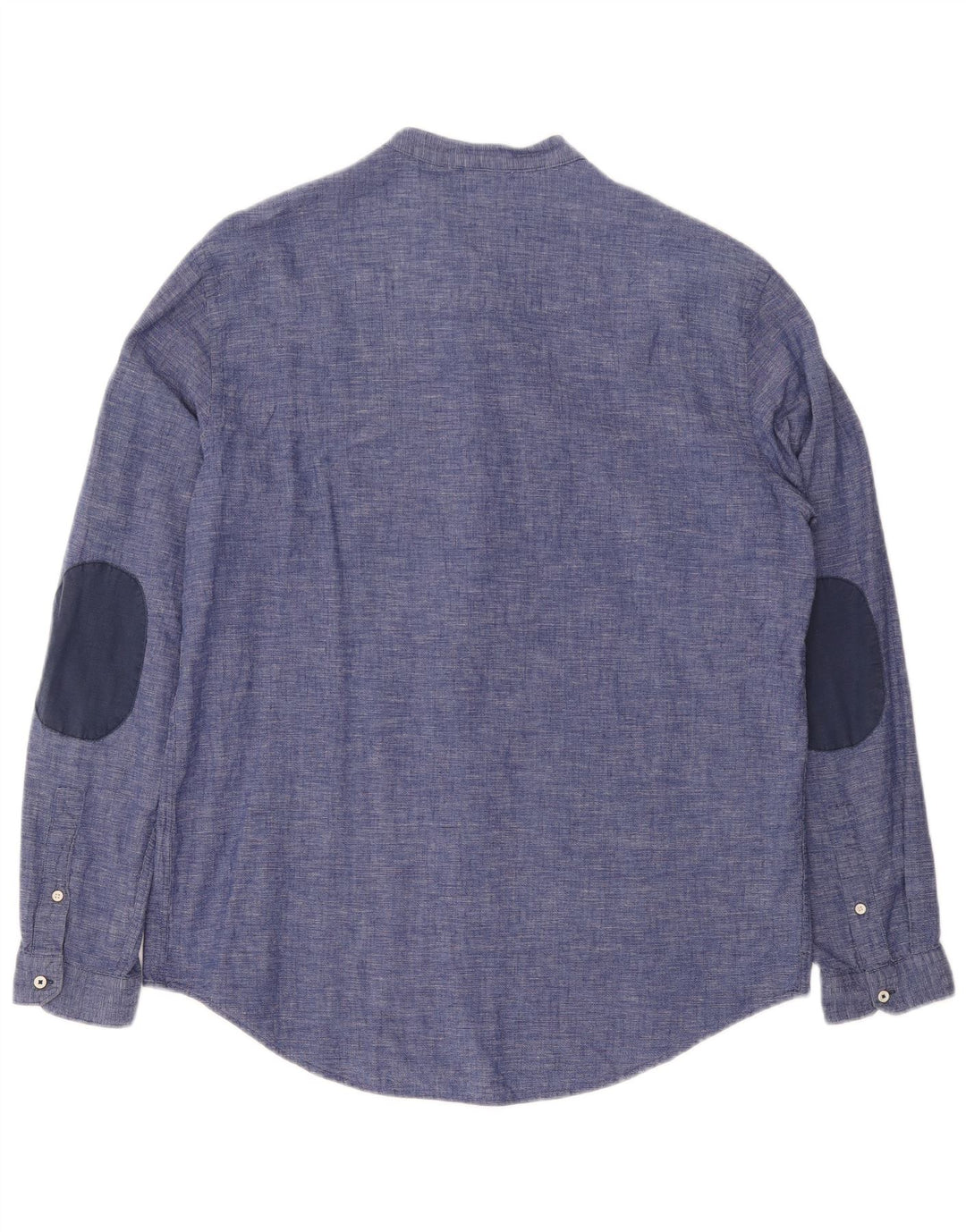 Zara Herre Super Slim Fit Pullover Shirt XL Blå Bomuld