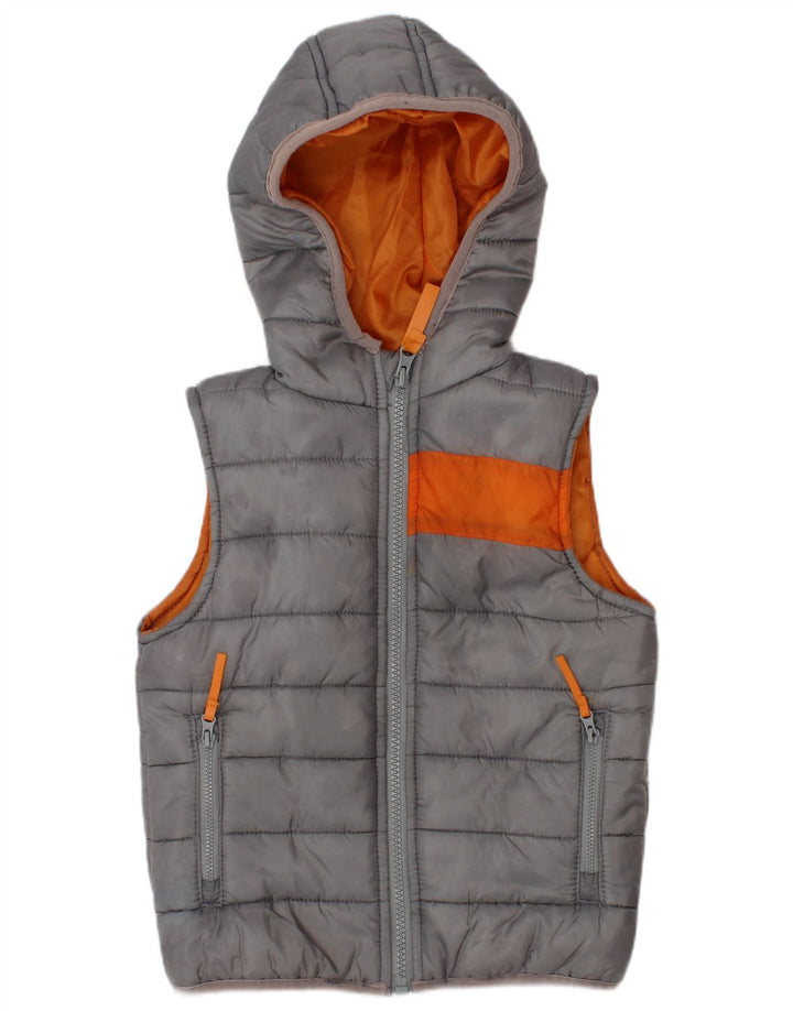 BÆK Drenge Hætte polstret Gilet 2-3 år Grå Colourblock Polyester