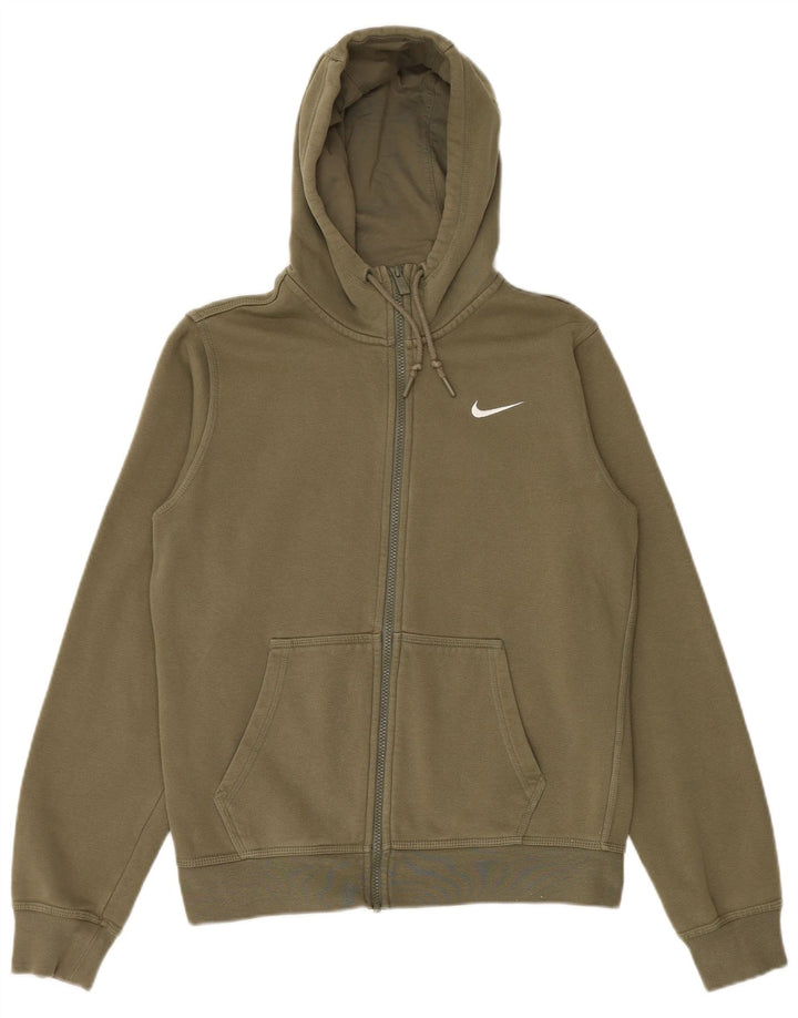 Nike Hættetrøje med lynlås til mænd, lille Khaki Bomuld
