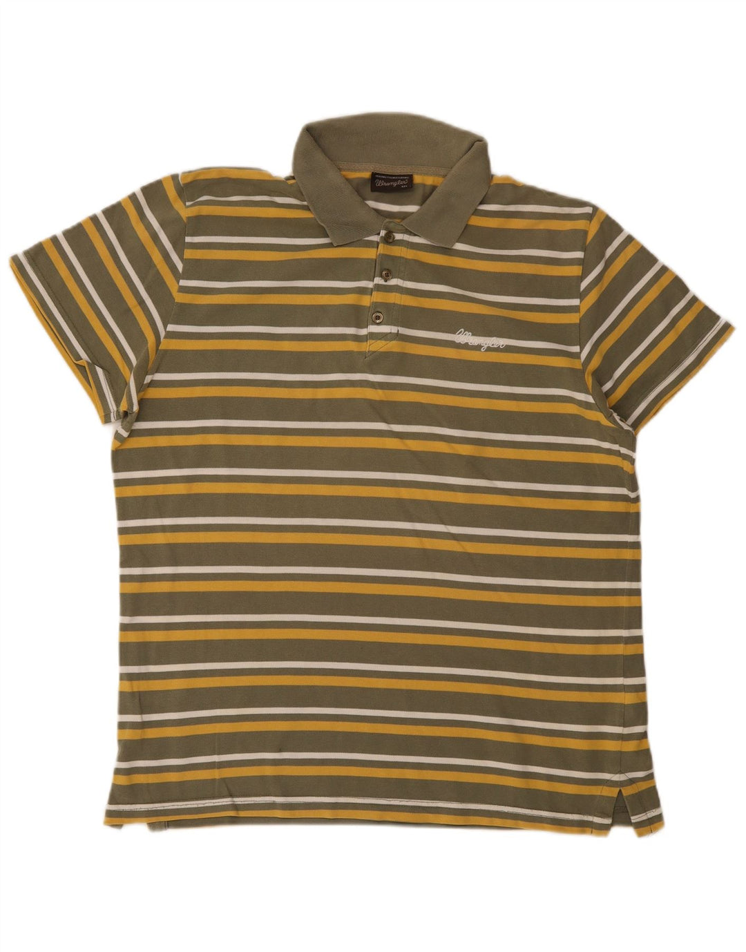 Wrangler Polo Shirt til mænd 2XL Khaki stribet