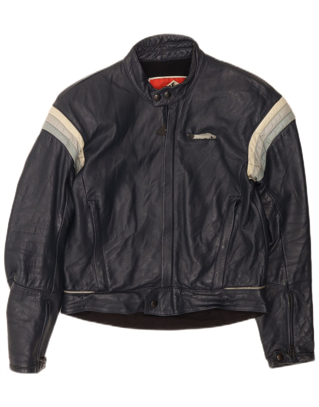 Dainese Herre Læder Racer Jakke IT 50 Medium Navy Blue Colourblock
