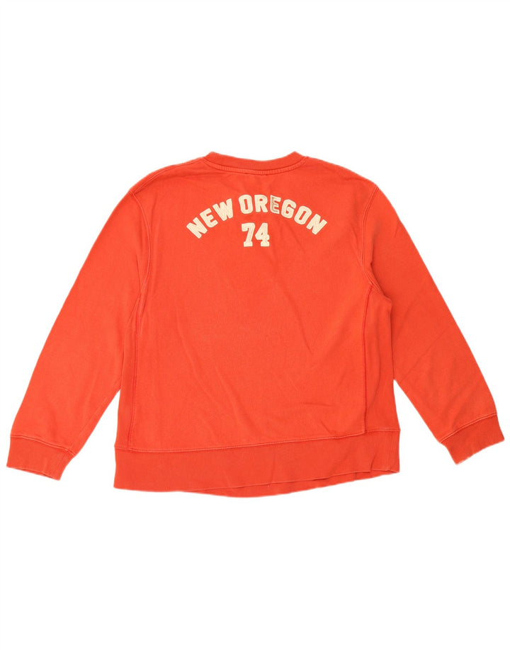 Zara Dame Grafisk Sweatshirt Jumper UK 14 Medium Rød Bomuld