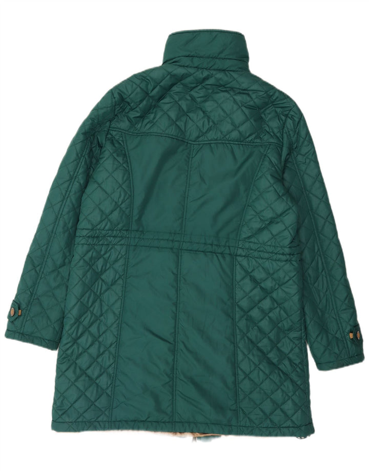 Paco Boutique Dame Quiltet Windbreaker Coat UK 16 Large Green Polyester