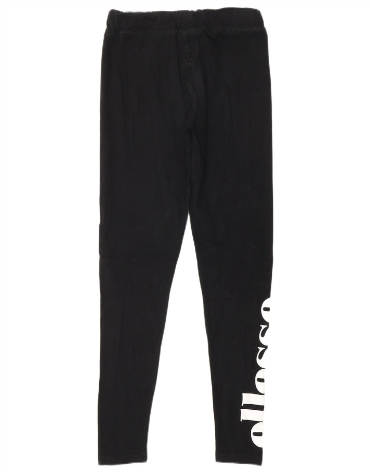 ELLESSE Grafiske Leggings til kvinder UK 8 Small Black