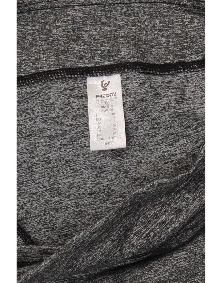 Freddy Dame Capri Træningsdragt Bukser UK 14 Large Grå Flecked Polyester